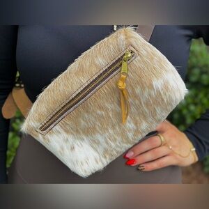 Handmade Cowhide and Leather Belt Bag